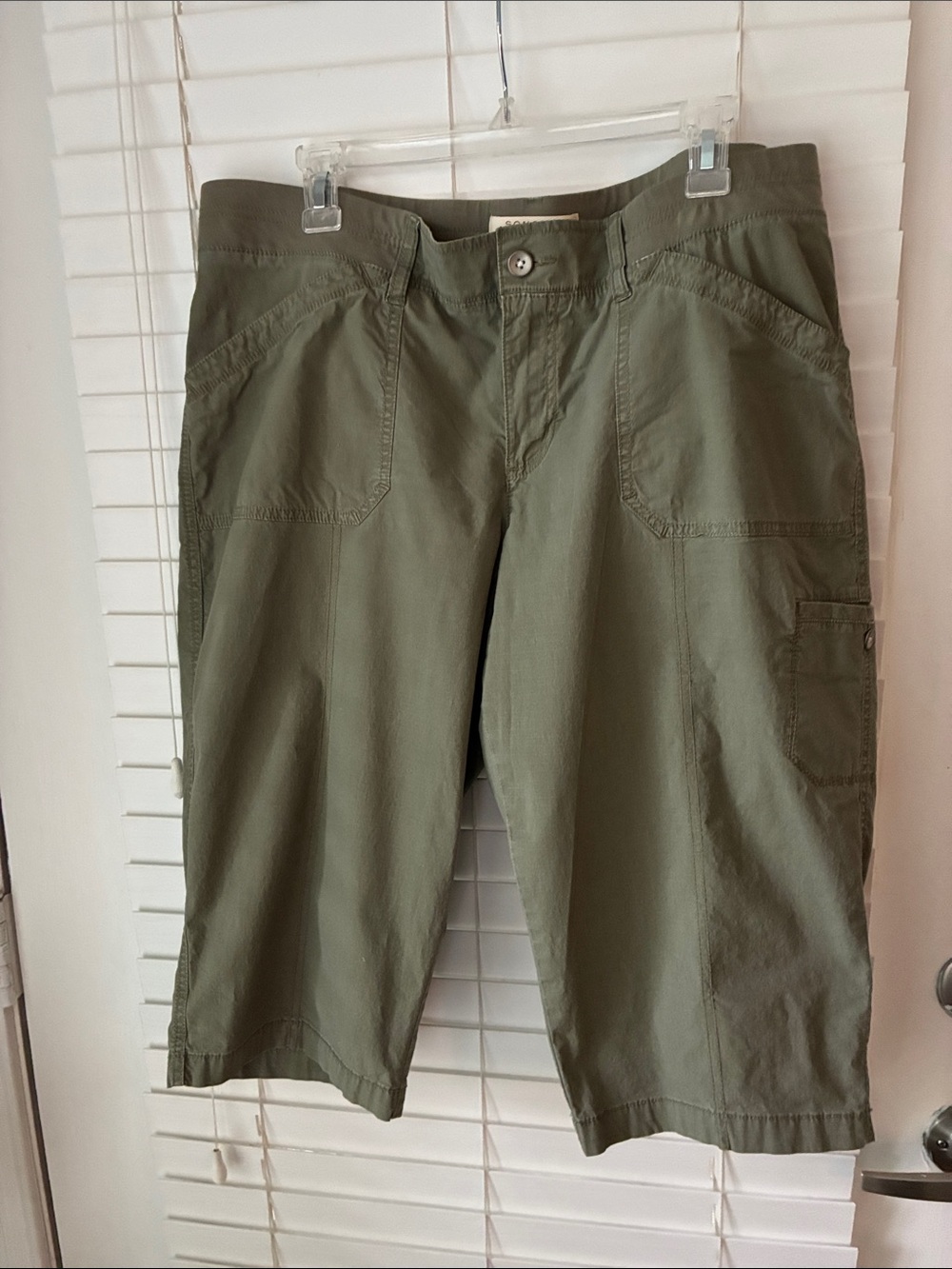Sonoma Skimmer Fit Capris Pants Cargo Green Plus SZ 16